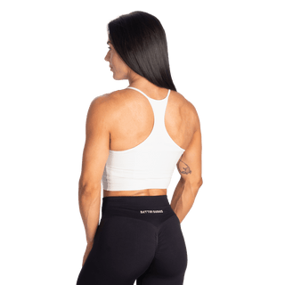 Better Bodies Performance Crop Halter - Off White - Urban Gym Wear