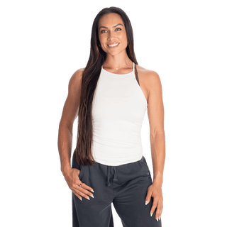 Better Bodies Performance Halter V2 - Off White - Urban Gym Wear