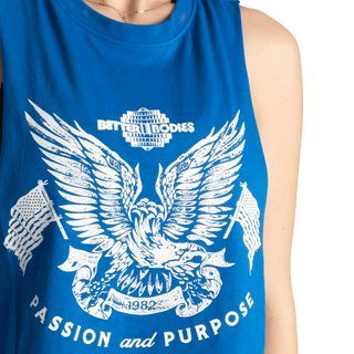 Better Bodies Purpose Cut Out Tank - Cobalt Blue - Urban Gym Wear