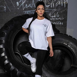 Better Bodies Relentless Oversize Tee - White - Urban Gym Wear