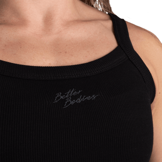 Better Bodies Rib Womens Tank - Black - Urban Gym Wear