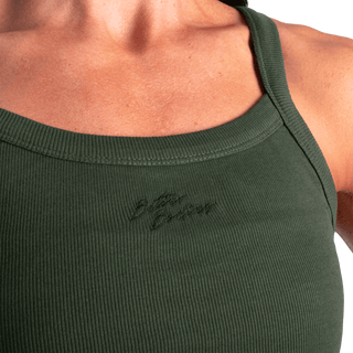 Better Bodies Rib Womens Tank - Deep Forest - Urban Gym Wear