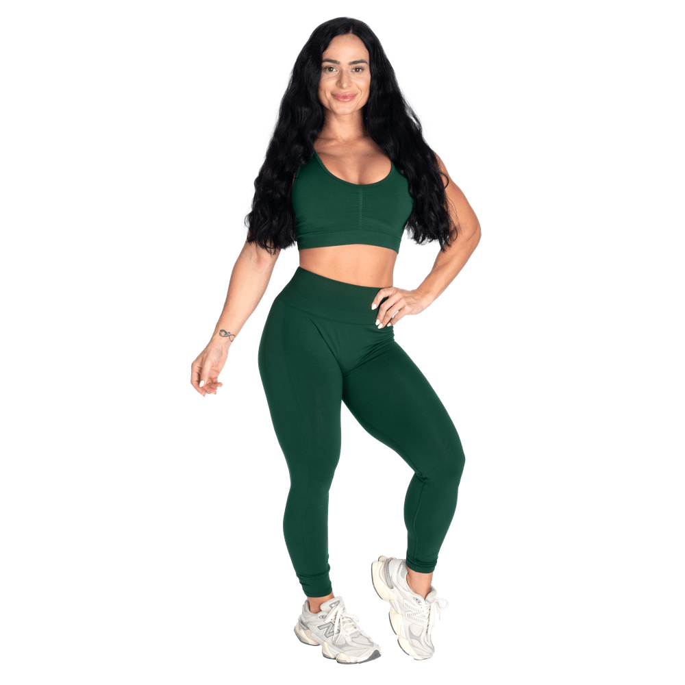 Better Bodies Seamless Scrunch Leggings - Emerald Green - Urban Gym Wear