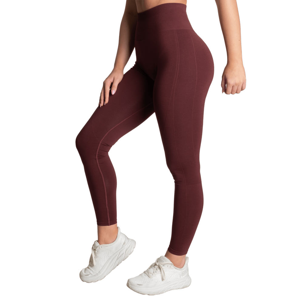 Better Bodies Seamless Scrunch Leggings - Maroon - Urban Gym Wear