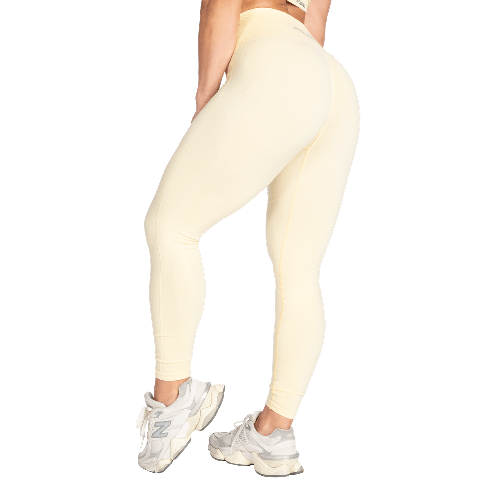 Better Bodies Seamless Scrunch Leggings - Washed Yellow - Urban Gym Wear