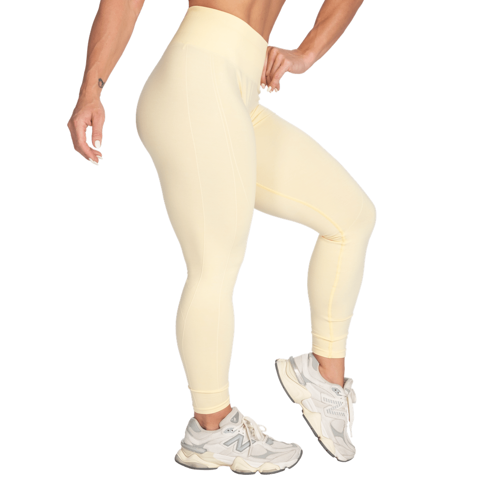 Better Bodies Seamless Scrunch Leggings - Washed Yellow - Urban Gym Wear