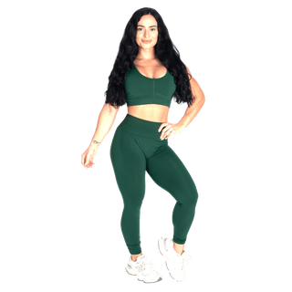 Better Bodies Seamless Scrunch Sports Bra - Emerald Green - Urban Gym Wear