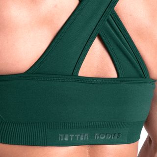 Better Bodies Seamless Scrunch Sports Bra - Emerald Green - Urban Gym Wear