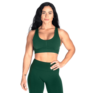 Better Bodies Seamless Scrunch Sports Bra - Emerald Green - Urban Gym Wear