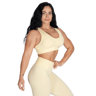 Better Bodies Seamless Scrunch Sports Bra - Washed Yellow - Urban Gym Wear