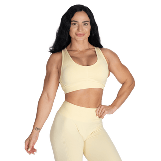 Better Bodies Seamless Scrunch Sports Bra - Washed Yellow - Urban Gym Wear