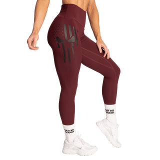 Better Bodies Skull Core Leggings - Maroon - Urban Gym Wear