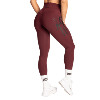 Better Bodies Skull Core Leggings - Maroon - Urban Gym Wear