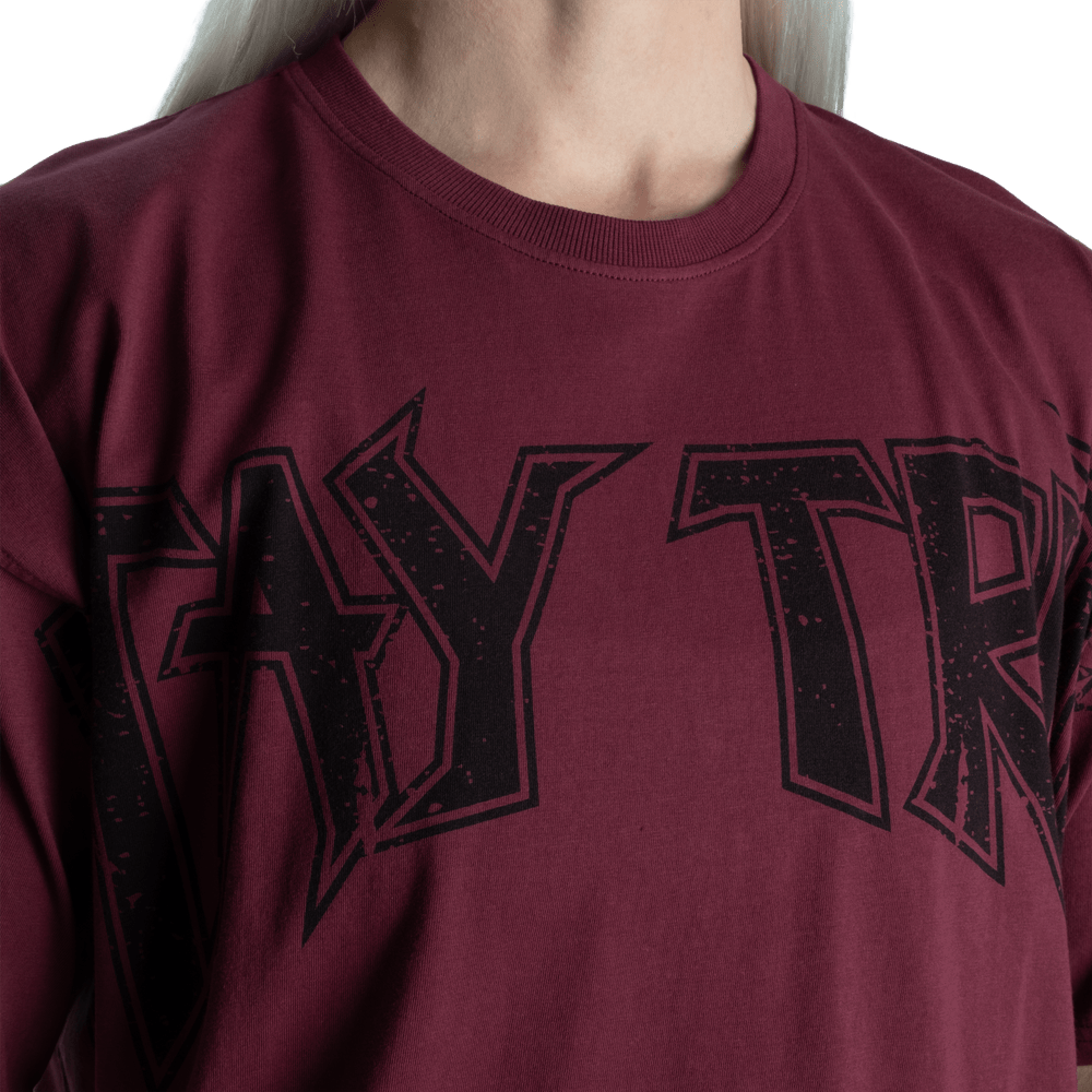 Better Bodies Stay True Oversize Tee - Washed Maroon - Urban Gym Wear