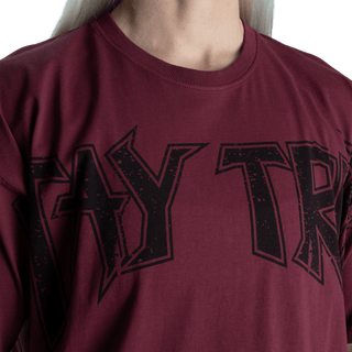Better Bodies Stay True Oversize Tee - Washed Maroon - Urban Gym Wear