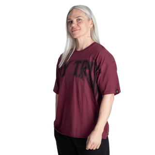 Better Bodies Stay True Oversize Tee - Washed Maroon - Urban Gym Wear
