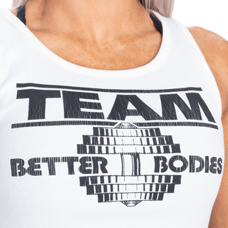 Better Bodies Team BB Rib Tank - White - Urban Gym Wear