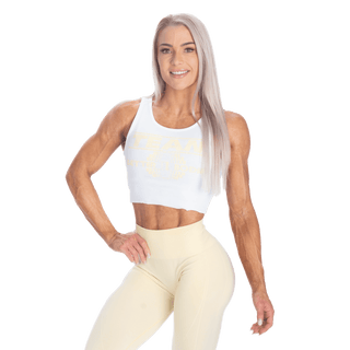 Better Bodies Team BB Rib Tank - White/Yellow - Urban Gym Wear