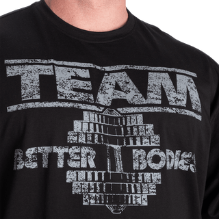 Better Bodies Team Pump Cover Iron Tee - Black/Grey - Urban Gym Wear