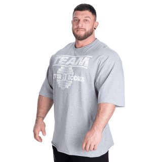 Better Bodies Team Pump Cover Iron Tee - Light Grey Melange - Urban Gym Wear
