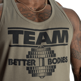 Better Bodies Team Rib Essential T - Back - Washed Green - Urban Gym Wear