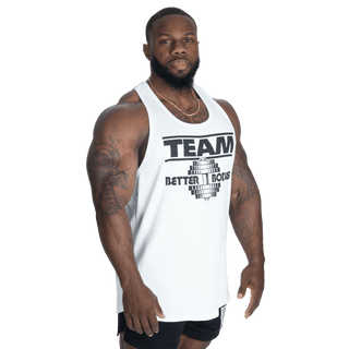 Better Bodies Team Rib Essential T - Back - White - Urban Gym Wear