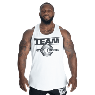 Better Bodies Team Rib Essential T - Back - White - Urban Gym Wear