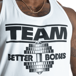 Better Bodies Team Rib Essential T - Back - White - Urban Gym Wear