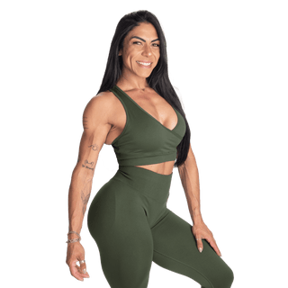 Better Bodies Wrap Seamless Bra - Deep Forest - Urban Gym Wear