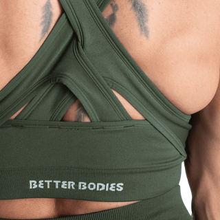 Better Bodies Wrap Seamless Bra - Deep Forest - Urban Gym Wear