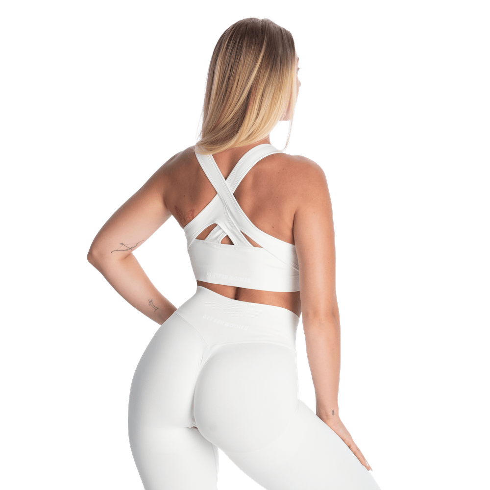 Better Bodies Wrap Seamless Bra - Off White - Urban Gym Wear