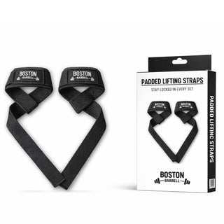 Boston Barbell Padded Lifting Straps - Black - Urban Gym Wear