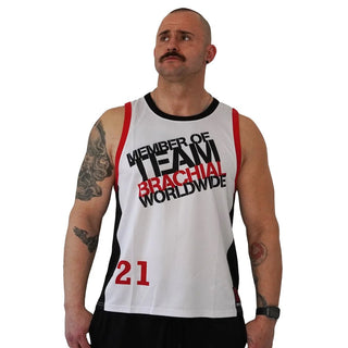 Brachial Tank Top Team - White - Urban Gym Wear