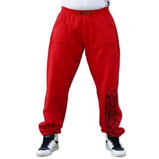 Brachial Tracksuit Trousers Gain - Red/Black - Urban Gym Wear