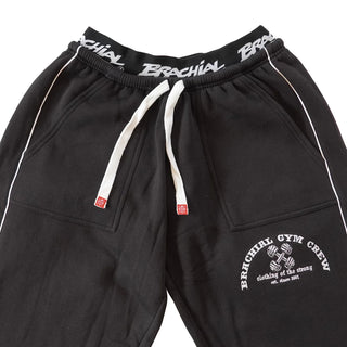 Brachial Tracksuit Trousers Gym Crew - Black/White - Urban Gym Wear