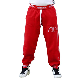 Brachial Tracksuit Trousers Gym Crew - Red/White - Urban Gym Wear