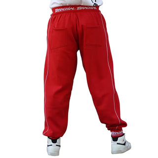 Brachial Tracksuit Trousers Gym Crew - Red/White - Urban Gym Wear