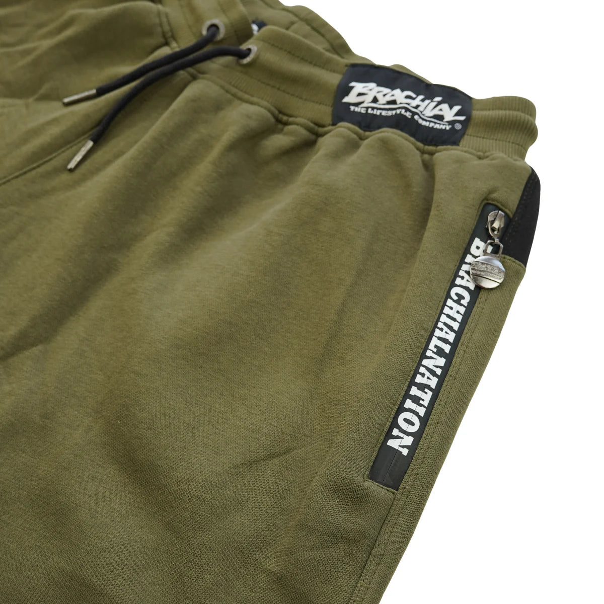 Brachial Tracksuit Trousers Rude - Military Green - Urban Gym Wear