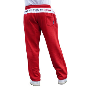 Brachial Tracksuit Trousers Rude - Red - Urban Gym Wear