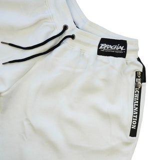 Brachial Tracksuit Trousers Rude - White - Urban Gym Wear