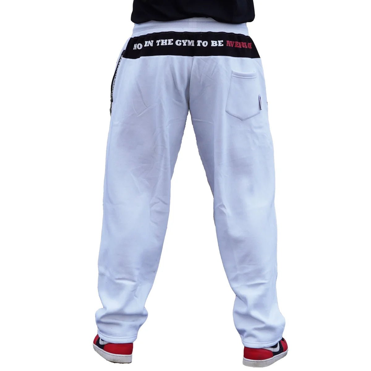 Brachial Tracksuit Trousers Rude - White - Urban Gym Wear