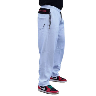 Brachial Tracksuit Trousers Rude - White - Urban Gym Wear