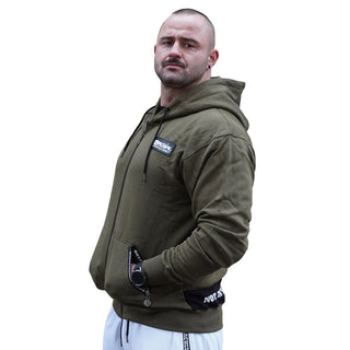 Brachial Zip Hoody Rude - Military Green - Urban Gym Wear