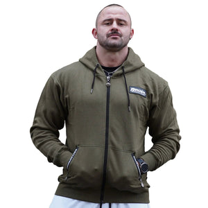 Brachial Zip Hoody Rude - Military Green - Urban Gym Wear