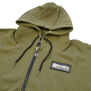 Brachial Zip Hoody Rude - Military Green - Urban Gym Wear