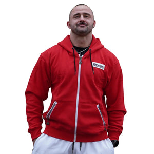 Brachial Zip Hoody Rude - Red - Urban Gym Wear