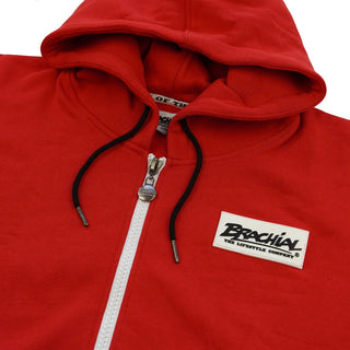 Brachial Zip Hoody Rude - Red - Urban Gym Wear