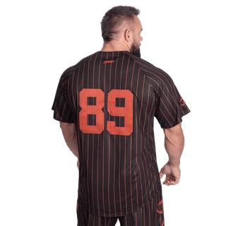 GASP 89 Baseball Tee - Black/Flame - Urban Gym Wear