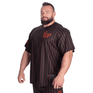 GASP 89 Baseball Tee - Black/Flame - Urban Gym Wear