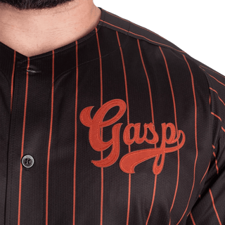 GASP 89 Baseball Tee - Black/Flame - Urban Gym Wear